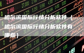 哈尔滨国际行情分析软件（哈尔滨国际行情分析软件有哪些）
