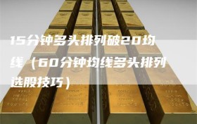 15分钟多头排列破20均线（60分钟均线多头排列选股技巧）