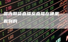 国内期货直播室直播在哪里看到的