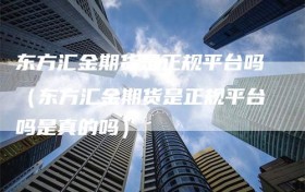 东方汇金期货是正规平台吗（东方汇金期货是正规平台吗是真的吗）