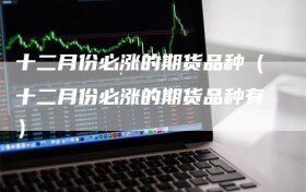 十二月份必涨的期货品种（十二月份必涨的期货品种有）