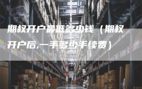 期权开户最低多少钱（期权开户后,一手多少手续费）