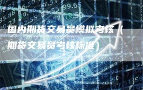 国内期货交易员模拟考核（期货交易员考核标准）