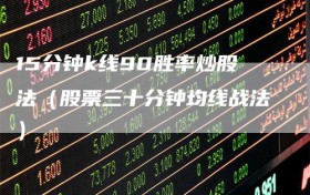 15分钟k线90胜率炒股法（股票三十分钟均线战法）
