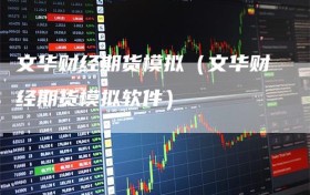 文华财经期货模拟（文华财经期货模拟软件）
