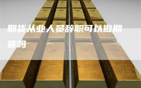 期货从业人员辞职可以做期货吗