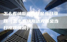 怎么看纳斯达克基金当日涨跌（怎么看纳斯达克基金当日涨跌情况）