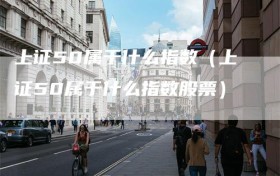 上证50属于什么指数（上证50属于什么指数股票）