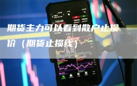 期货主力可以看到散户止损价（期货止损线）