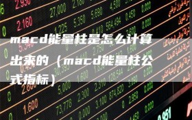 macd能量柱是怎么计算出来的（macd能量柱公式指标）