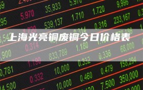 上海光亮铜废铜今日价格表