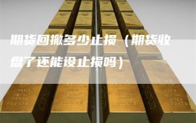期货回撤多少止损（期货收盘了还能设止损吗）