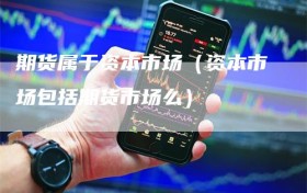 期货属于资本市场（资本市场包括期货市场么）