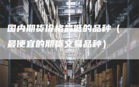 国内期货价格最低的品种（最便宜的期货交易品种）