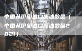 中国从伊朗进口原油数量（中国从伊朗进口原油数量2021）