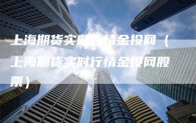 上海期货实时行情金投网（上海期货实时行情金投网股票）