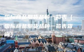 国际商品期货品种一览表（国际商品期货品种一览表查询）