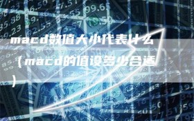 macd数值大小代表什么（macd的值设多少合适）