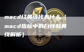 macd红黄线代表什么（macd指标中的白线和黄线解析）