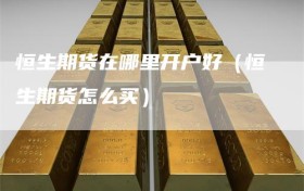 恒生期货在哪里开户好（恒生期货怎么买）