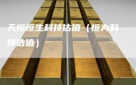 天恒恒生科技估值（恒为科技估值）
