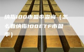 纳指100市盈率查询（怎么看纳指100ETF市盈率）
