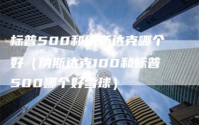 标普500和纳斯达克哪个好（纳斯达克100和标普500哪个好雪球）