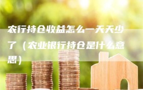 农行持仓收益怎么一天天少了（农业银行持仓是什么意思）