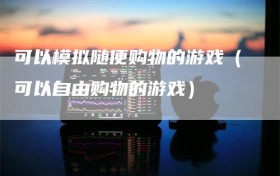 可以模拟随便购物的游戏（可以自由购物的游戏）