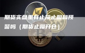 期货实盘里有止损止盈和预警吗（期货止损开仓）