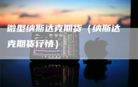 微型纳斯达克期货（纳斯达克期货行情）