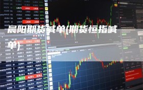 晨阳期货喊单(期货恒指喊单)