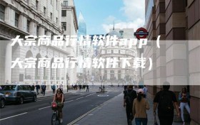 大宗商品行情软件app（大宗商品行情软件下载）