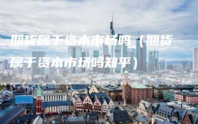 期货属于资本市场吗（期货属于资本市场吗知乎）