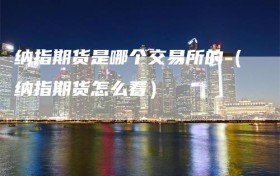 纳指期货是哪个交易所的（纳指期货怎么看）