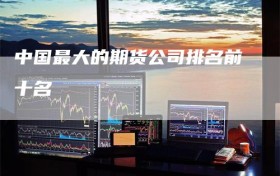 中国最大的期货公司排名前十名