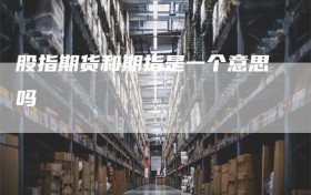 股指期货和期指是一个意思吗