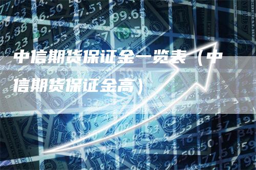 中信期货保证金一览表（中信期货保证金高）