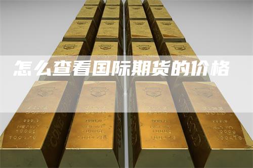 怎么查看国际期货的价格