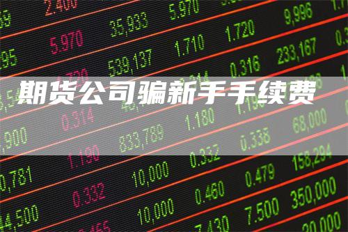 期货公司骗新手手续费