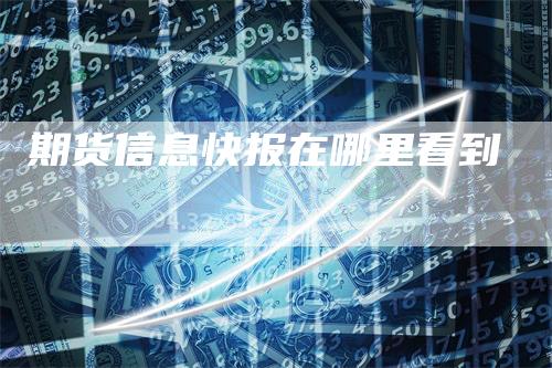 期货信息快报在哪里看到