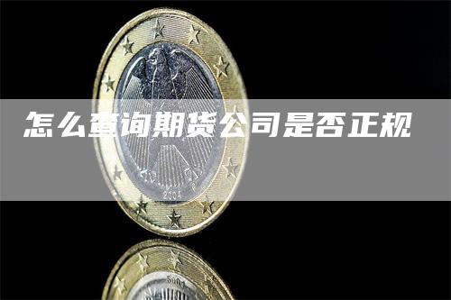 怎么查询期货公司是否正规
