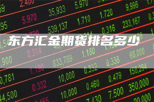 东方汇金期货排名多少