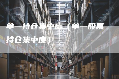 单一持仓集中度（单一股票持仓集中度）