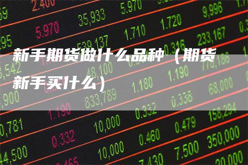 新手期货做什么品种（期货新手买什么）