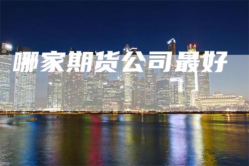 哪家期货公司最好