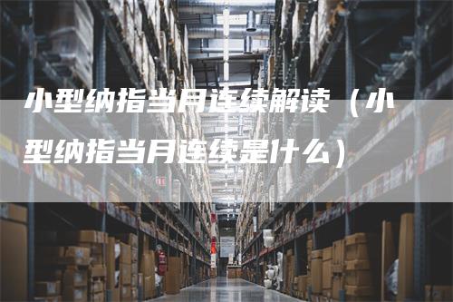 小型纳指当月连续解读（小型纳指当月连续是什么）