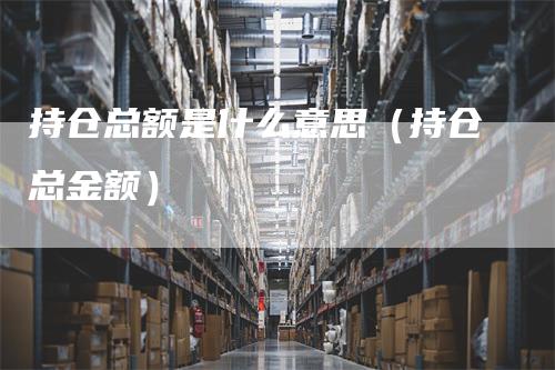 持仓总额是什么意思（持仓总金额）