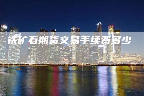 铁矿石期货交易手续费多少