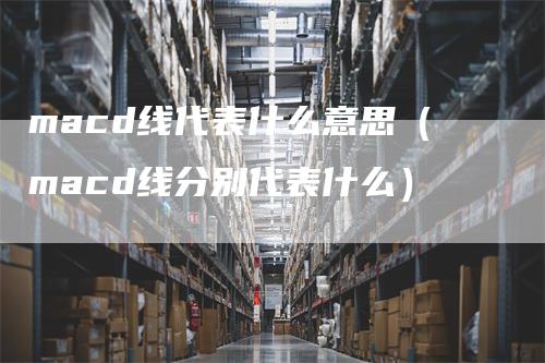 macd线代表什么意思（macd线分别代表什么）